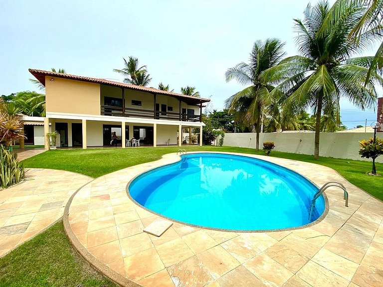Casa Maravilhosa com AR e PISCINA a 80m da praia