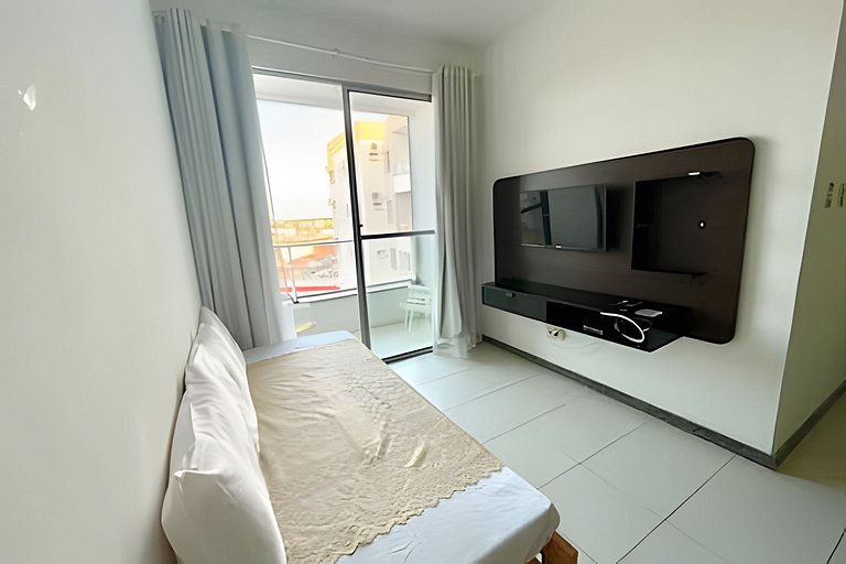 Apartamento com Ar a 7 minutos da Praia da Aruana