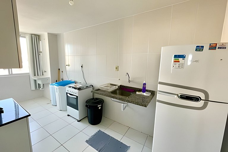 Apartamento com Ar a 7 minutos da Praia da Aruana
