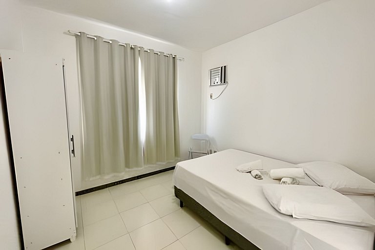 Apartamento com Ar a 7 minutos da Praia da Aruana