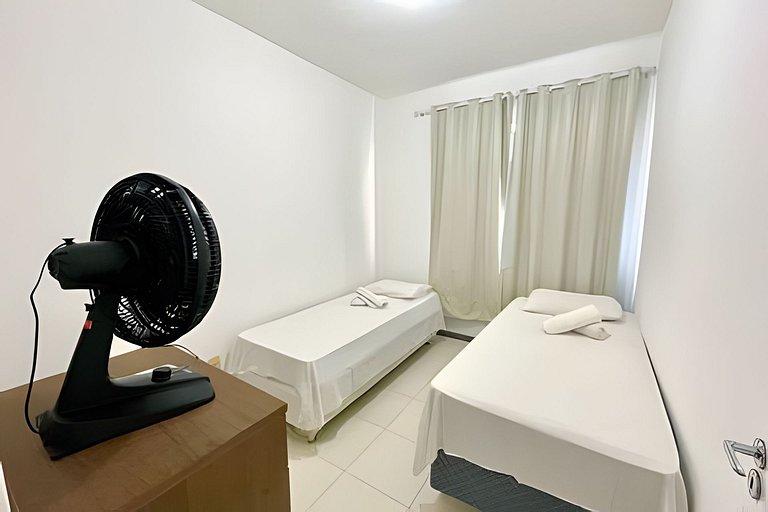 Apartamento com Ar a 7 minutos da Praia da Aruana