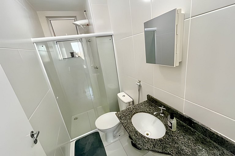 Apartamento com Ar a 7 minutos da Praia da Aruana