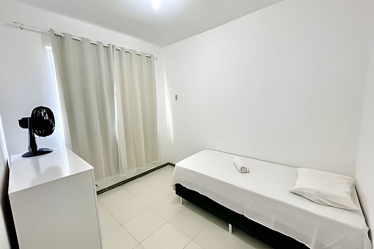 Apartamento com Ar a 7 minutos da Praia da Aruana