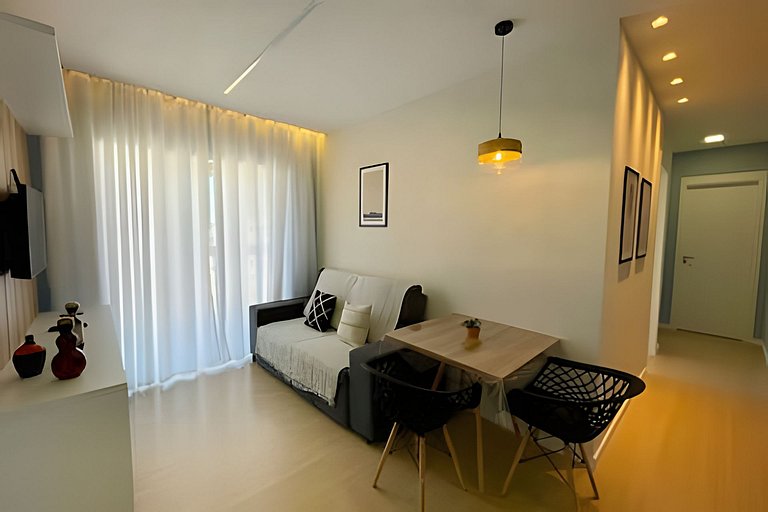 Apartamento com Ar a 7 minutos da Praia da Aruana