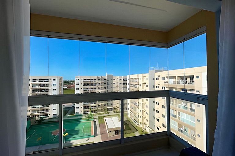 Apartamento com Ar a 7 minutos da Praia da Aruana