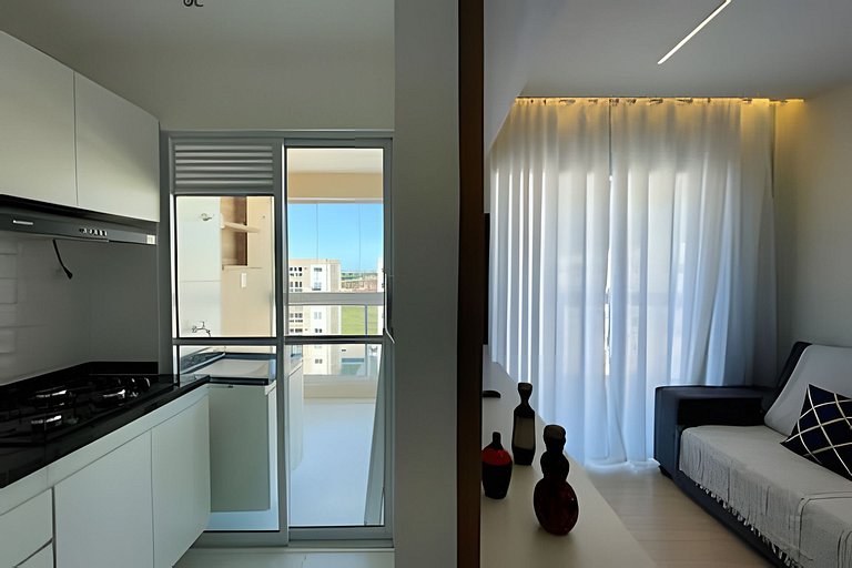 Apto 2/4 com AR a 7 minutos da Praia de Aruana