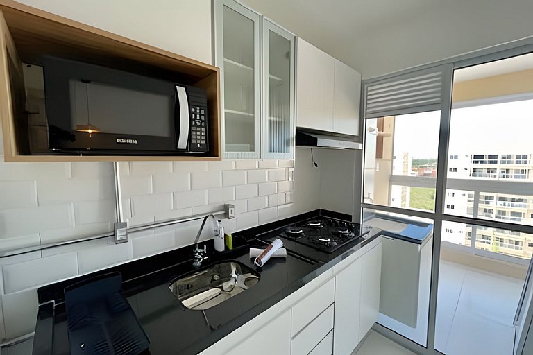Apartamento com Ar a 7 minutos da Praia da Aruana