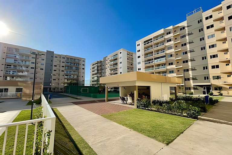 Apartamento com Ar a 7 minutos da Praia da Aruana