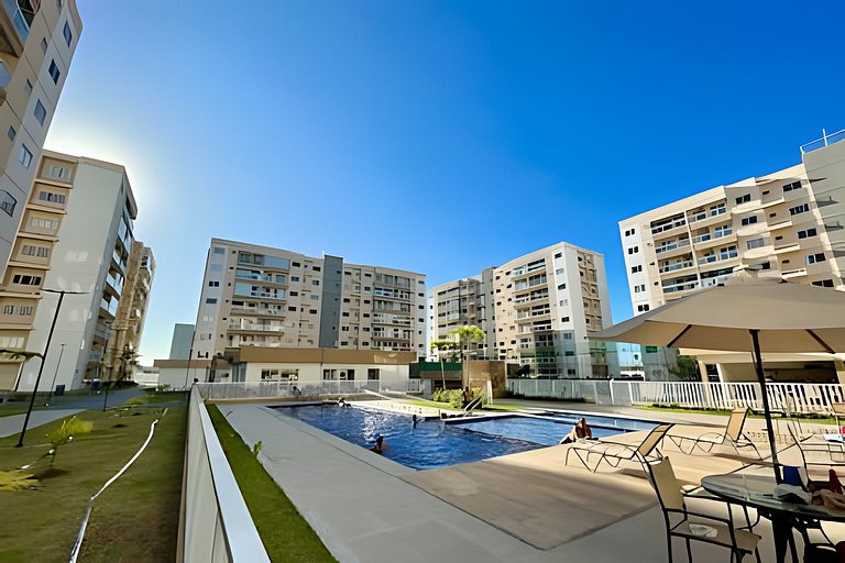 Apartamento com Ar a 7 minutos da Praia da Aruana