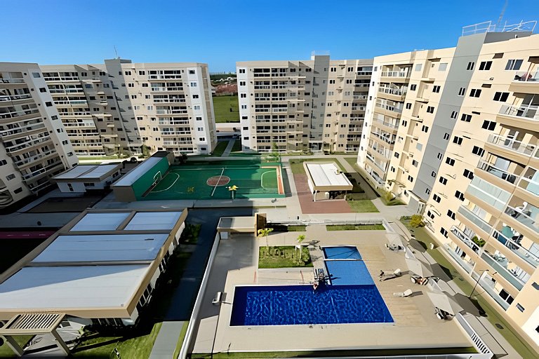 Apto 2/4 com AR a 7 minutos da Praia de Aruana