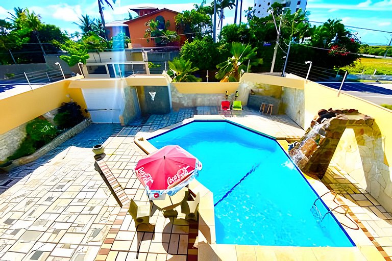 Casa Vista Mar 5/4 c/ AR a 200m da Praia de Aruana
