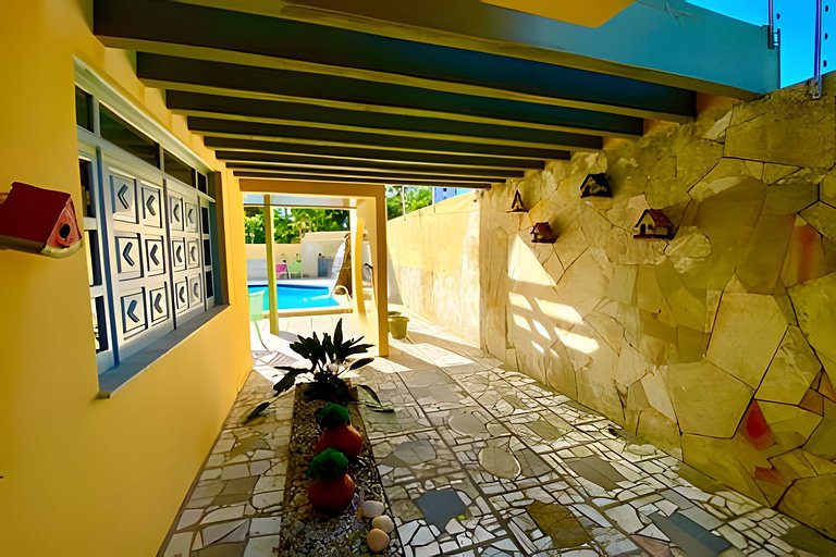 Casa Vista Mar 5/4 c/ AR a 200m da Praia de Aruana
