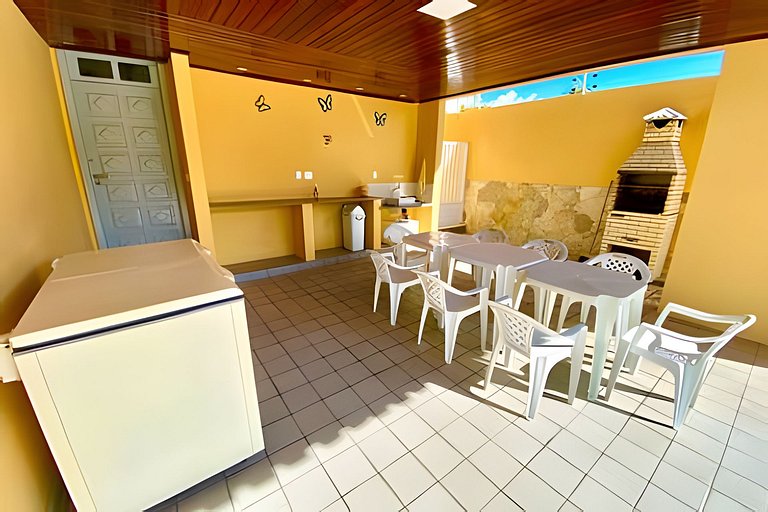 Casa Vista Mar 5/4 c/ AR a 200m da Praia de Aruana