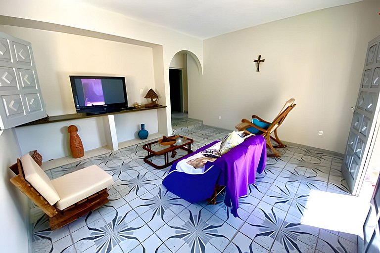 Casa Vista Mar 5/4 c/ AR a 200m da Praia de Aruana