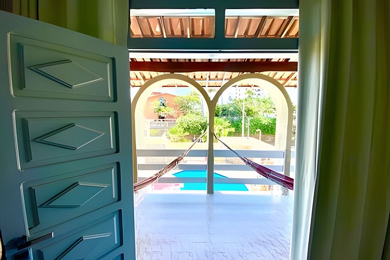 Casa Vista Mar 5/4 c/ AR a 200m da Praia de Aruana