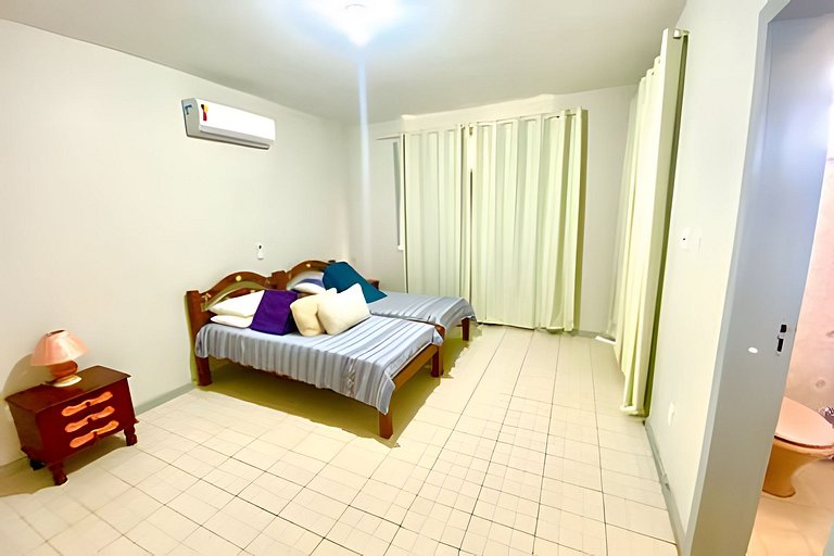 Casa Vista Mar 5/4 c/ AR a 200m da Praia de Aruana