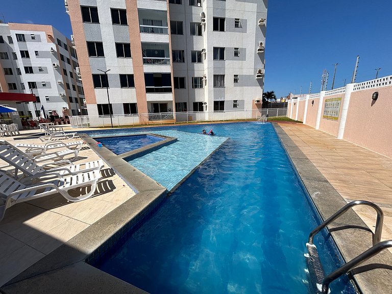 Apartamento com Ar a 7 minutos da Praia da Aruana