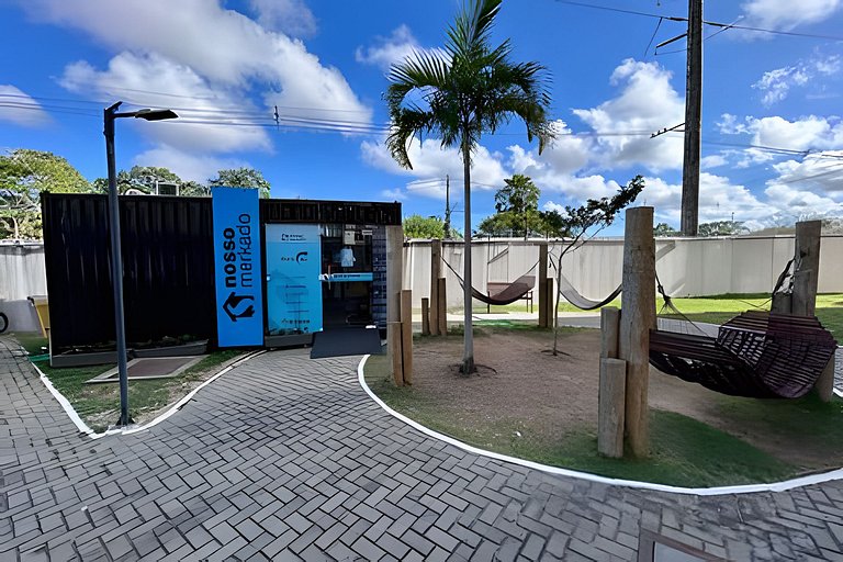 Apto com AR, 2/4 em condomínio clube em Aracaju