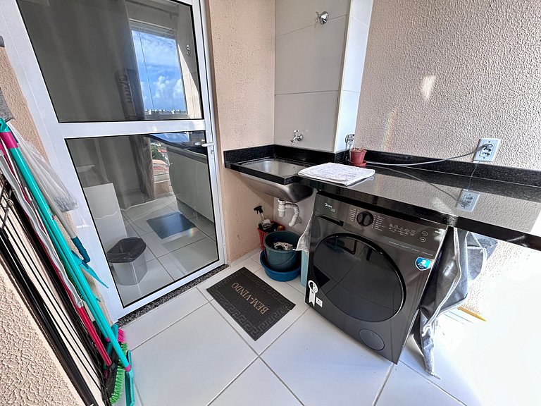 Apto 2/4 com AR a 7 min da Praia de Aruana