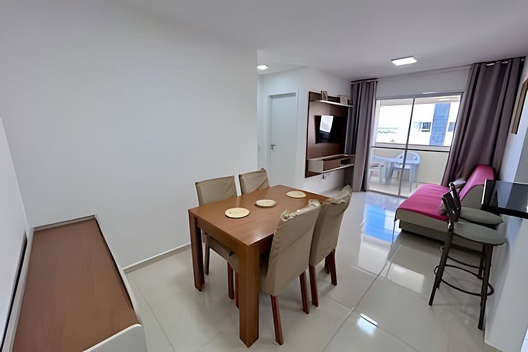 Apto c/ AR, 2/4 em cond a 7 min da Praia de Aruana