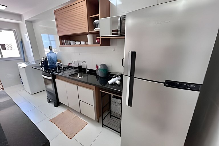 Apto c/ AR, 2/4 em cond a 7 min da Praia de Aruana